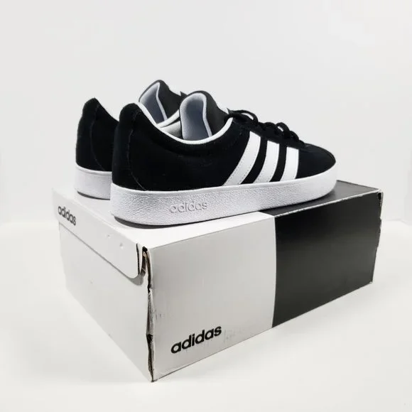 Adidas Women's VL Court 2.0 - Black/White 8M - Picture 2 of 5